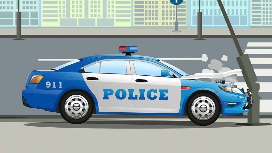 Машинка про полицию. Полицейская машинка из мультика. Полицейская машина в мультфильме.